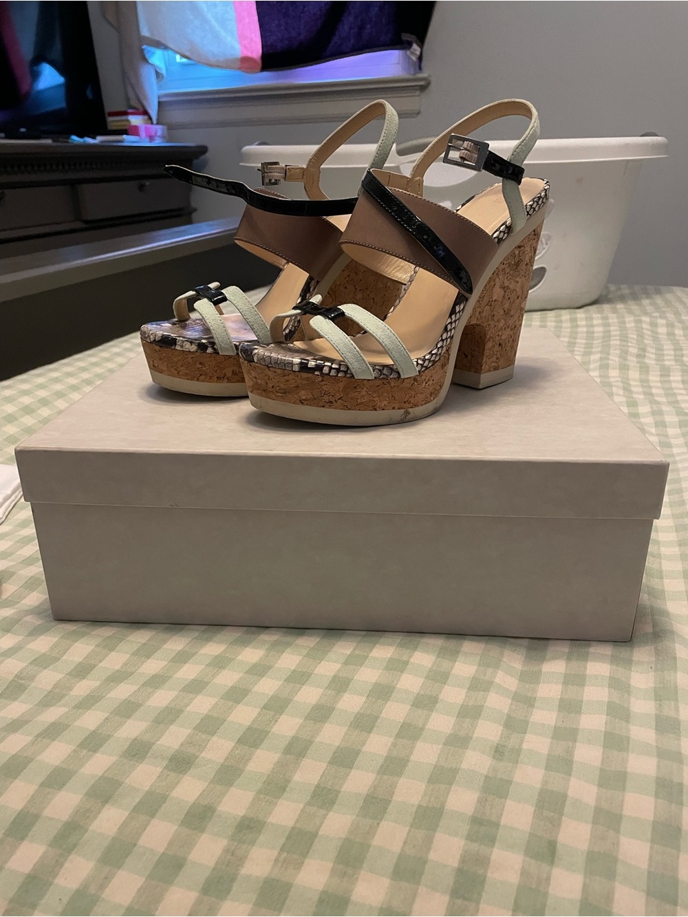 Jimmy Choo Nimson Suede Platform Sandals